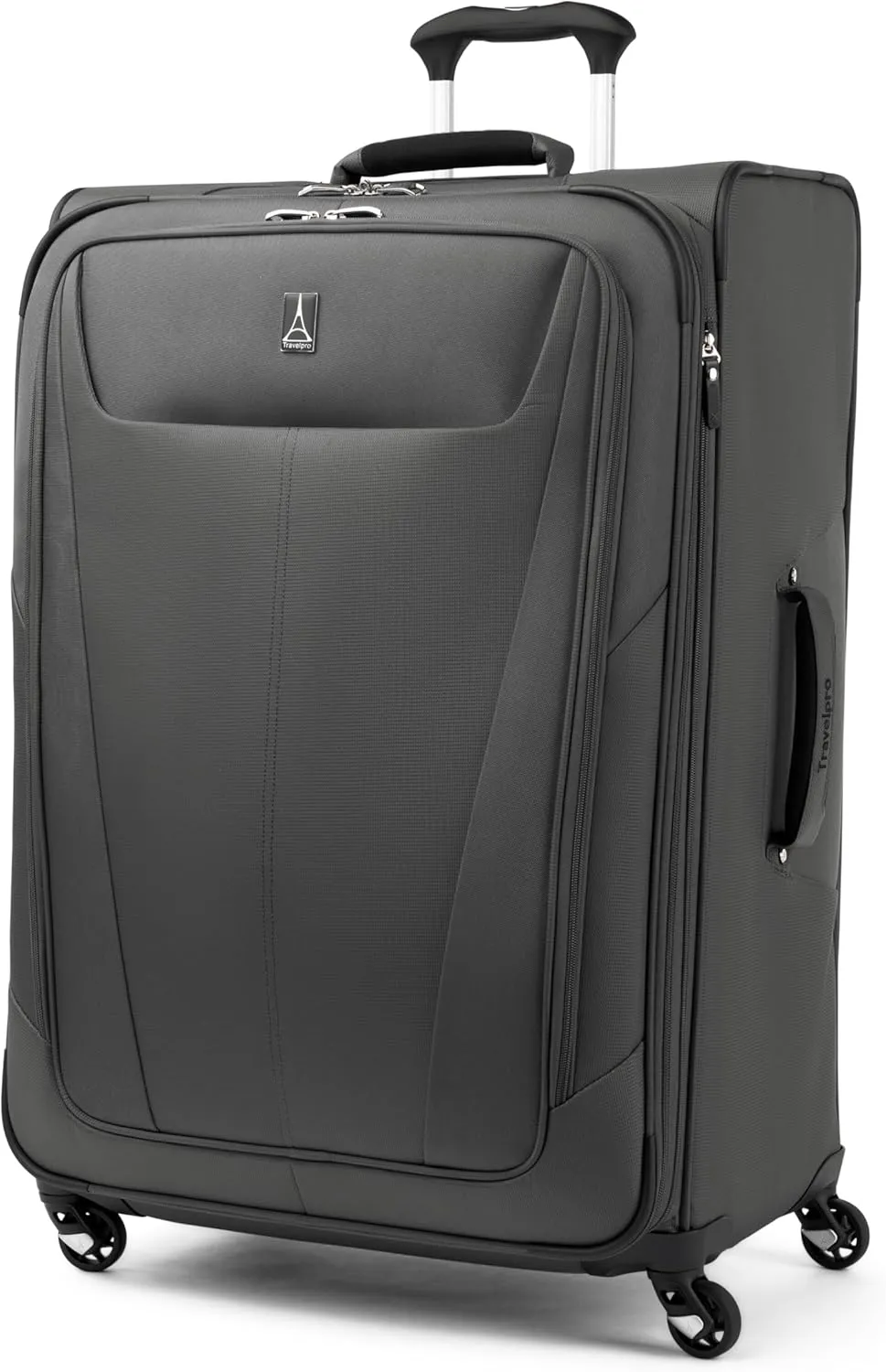 Travelpro Maxlite 5 Softside Expandable Checked Luggage with 4 Spinner Wheels, Lightweight Suitcase, Men and Women, Shadow Grey, Checked Large 29-Inch