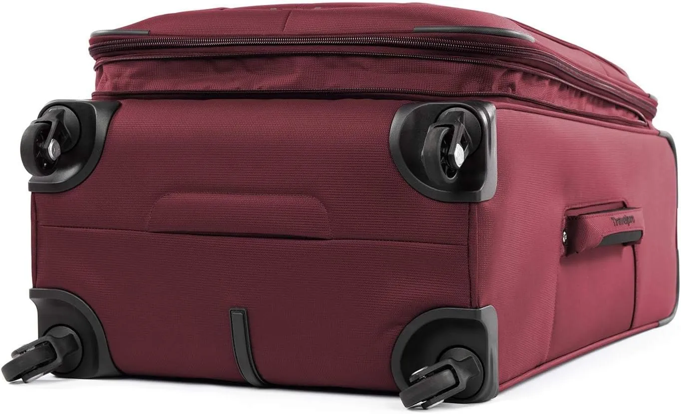 Travelpro Maxlite 5 Softside Expandable Luggage with 4 Spinner Wheels, Lightweight Suitcase, Men and Women, Burgundy, 2-Piece Set (21/25)