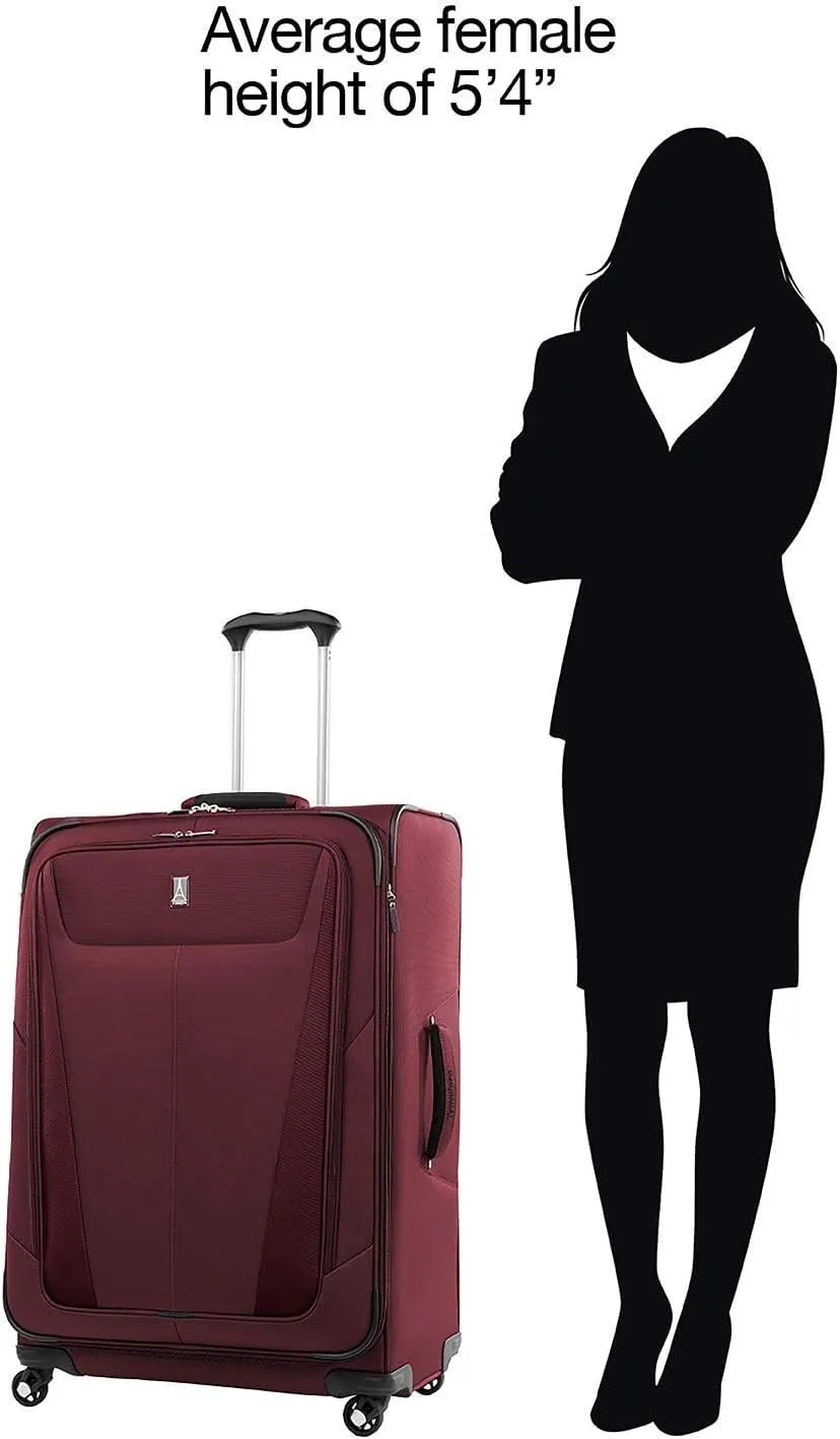 Travelpro Maxlite 5 Softside Expandable Luggage with 4 Spinner Wheels, Lightweight Suitcase, Men and Women, Burgundy, 2-Piece Set (21/29)