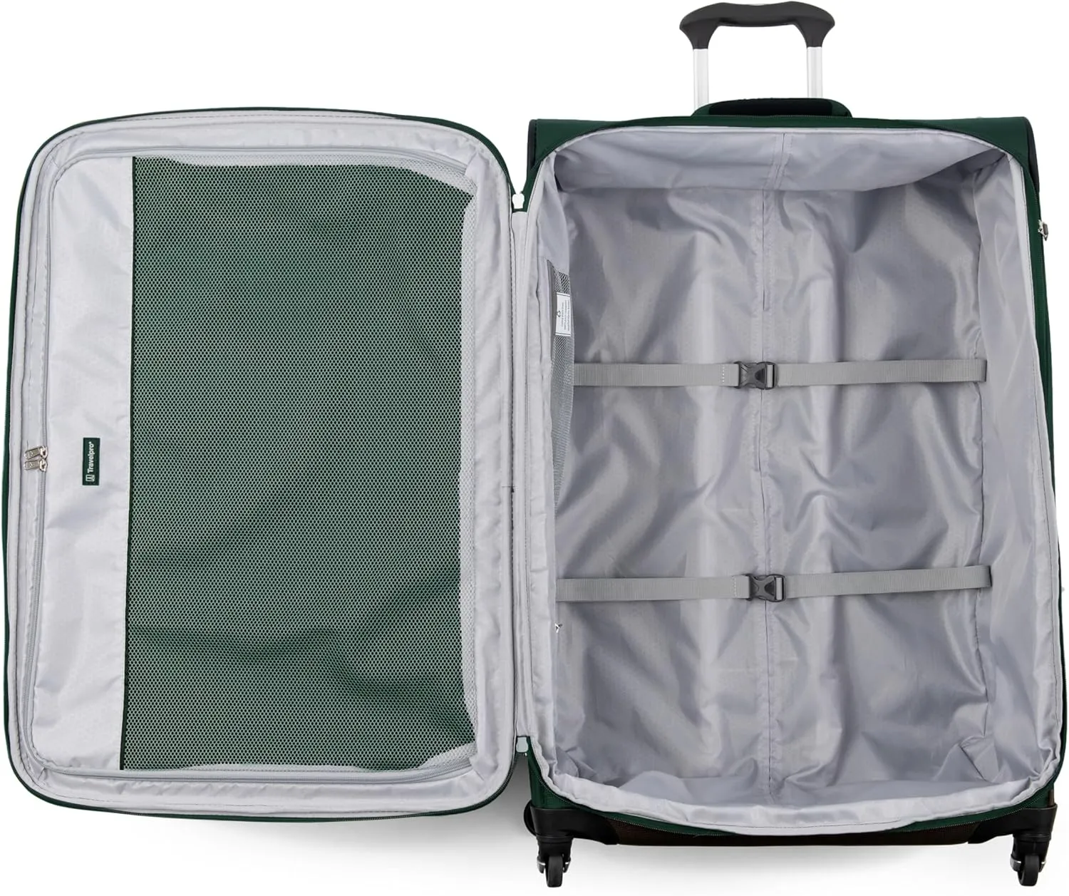 Travelpro Maxlite 5 Softside Expandable Luggage with 4 Spinner Wheels, Lightweight Suitcase, Men and Women, Forest Green, Checked-Large 29-Inch