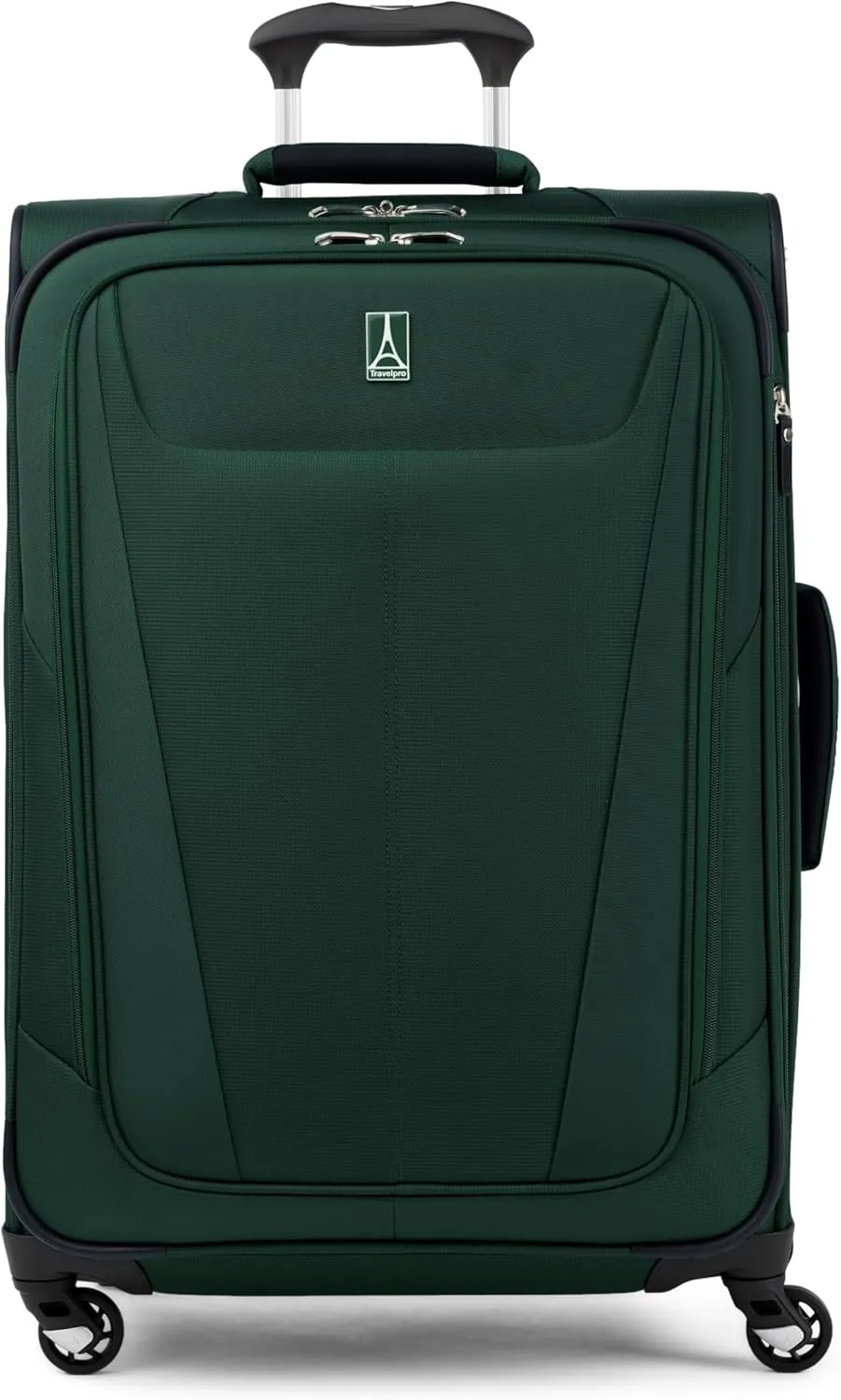 Travelpro Maxlite 5 Softside Expandable Luggage with 4 Spinner Wheels, Lightweight Suitcase, Men and Women, Forest Green, Checked-Medium 25-Inch