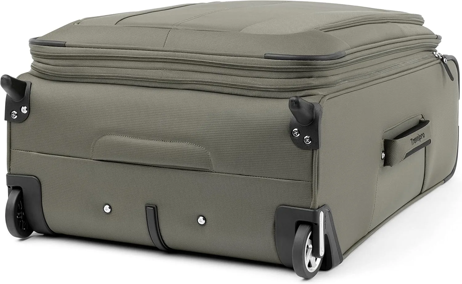 Travelpro Maxlite 5 Softside Expandable Upright 2 Wheel Checked Luggage, Lightweight Suitcase, Men and Women, Slate Green, Checked Medium 26-Inch