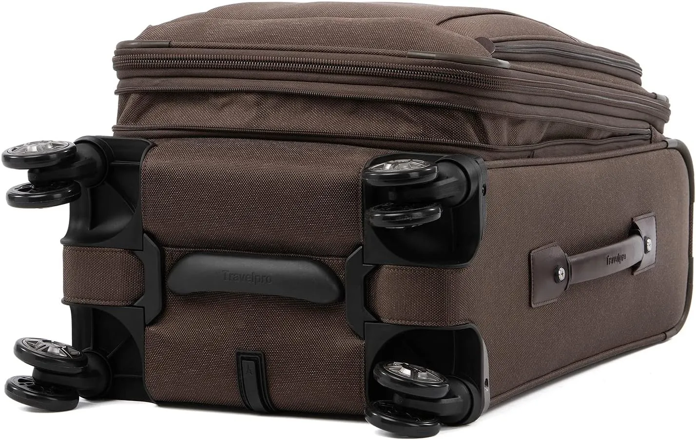 Travelpro Platinum Elite Softside Expandable Carry on Luggage, 8 Wheel Spinner Suitcase, USB Port, Suiter, Men and Women, Rich Espresso Brown, Carry On 21-Inch