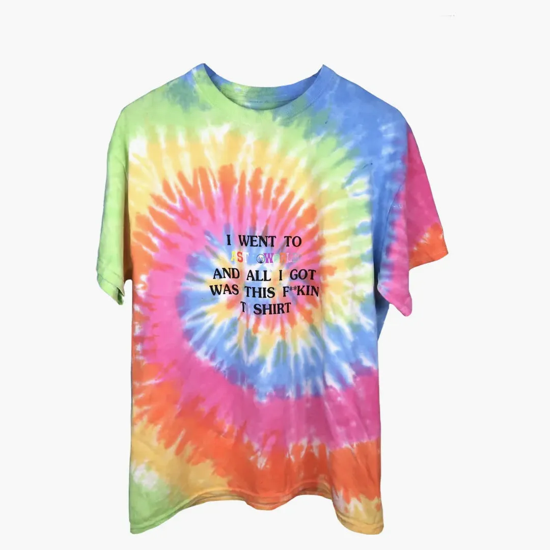 Travis Scott Astroworld Lollapalooza I Went To Astroworld Tee Tie Dye