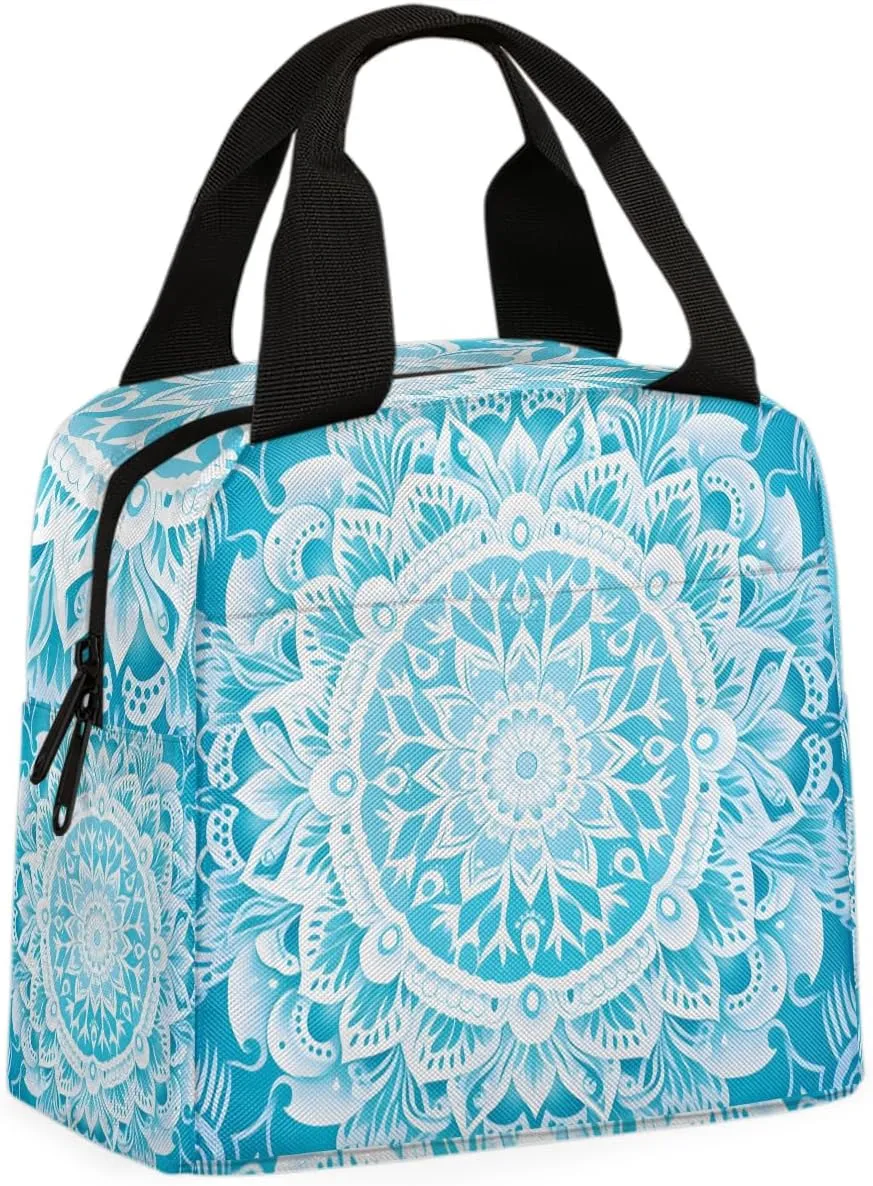 Tribe Floral Lunch Bag Tribe Mystical Tote Lunch Bag Reusable Lunch Box Leakproof Cooler Bag