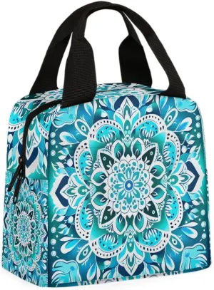 Tribe Mystical Lunch Bag Tribe Floral Tote Lunch Bag Reusable Lunch Box Leakproof Cooler Bag