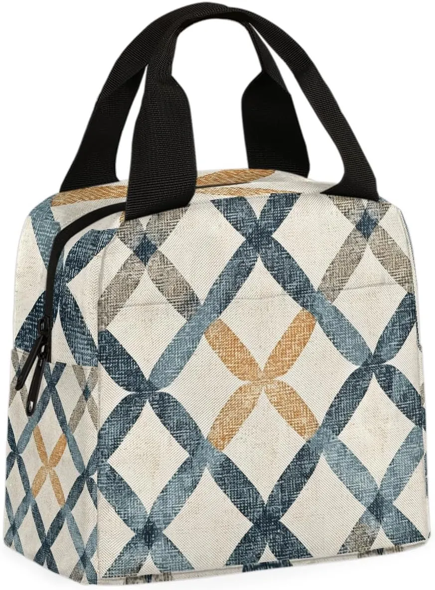 Tribe pattern Lunch Bag Secret Tribe Tote Lunch Bag Reusable Lunch Box Leakproof Cooler Bag