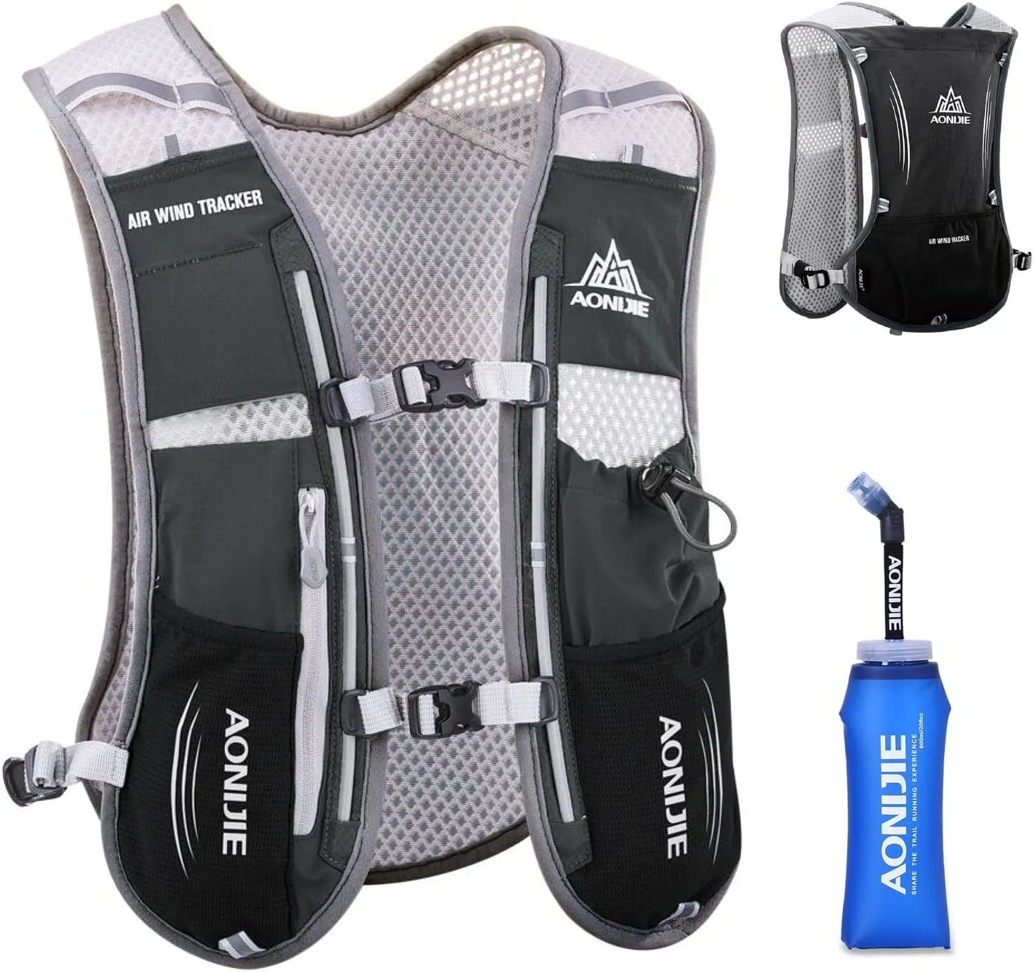 TRIWONDER Hydration Pack Backpack 5L Marathoner Running Race Hydration Vest