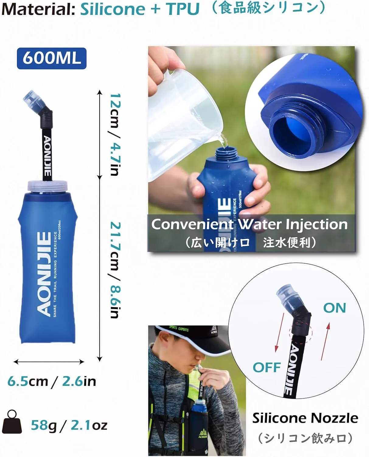 TRIWONDER Hydration Pack Backpack 5L Marathoner Running Race Hydration Vest