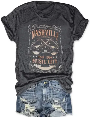 Try That in A Small Town Shirt Women Vintage Country Music T Shirts Rock Band Tees Short Sleeve Tops