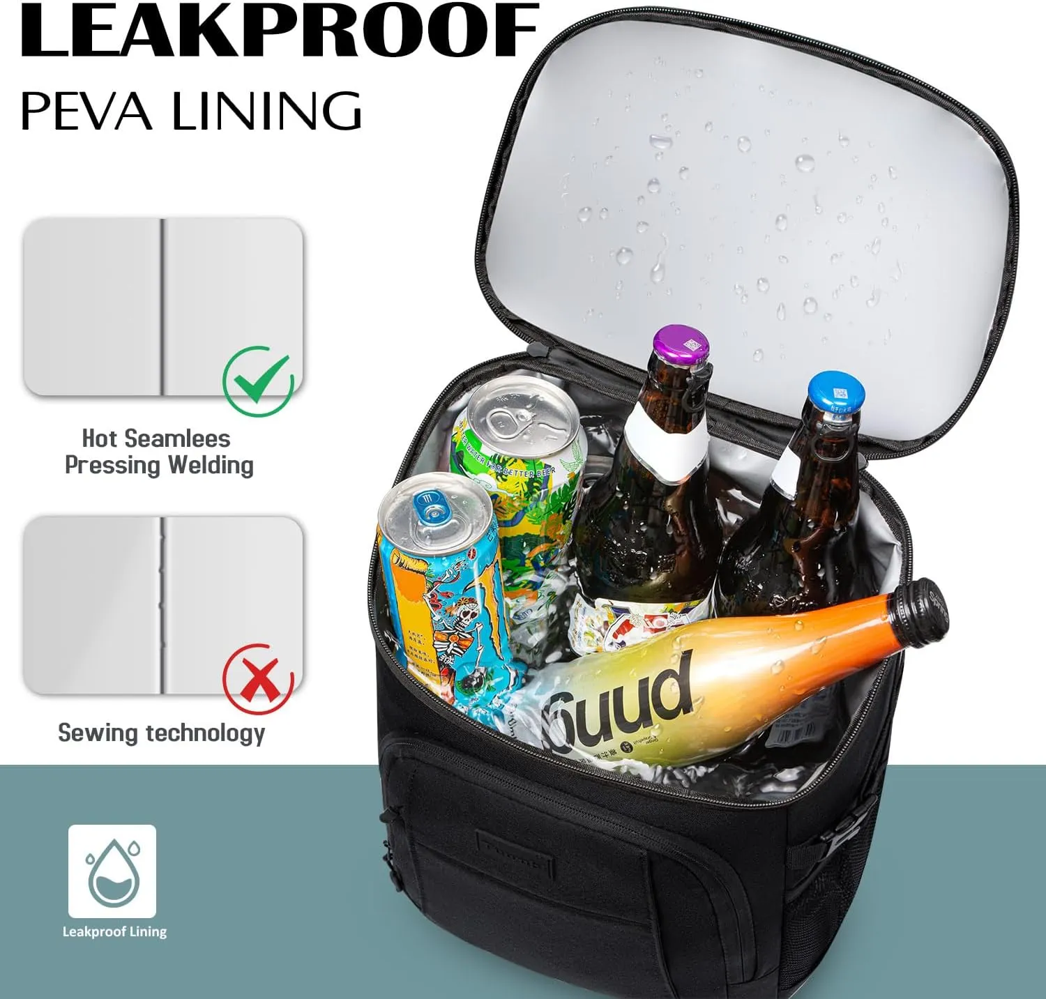 Tuwubi Cooler Backpack 35/42 Cans, Backpack Coolers Insulated Leak Proof for Men Women, Waterproof Soft Sided Lunch Camping Beach Travel Ice Chest Backpack Cooler Bag