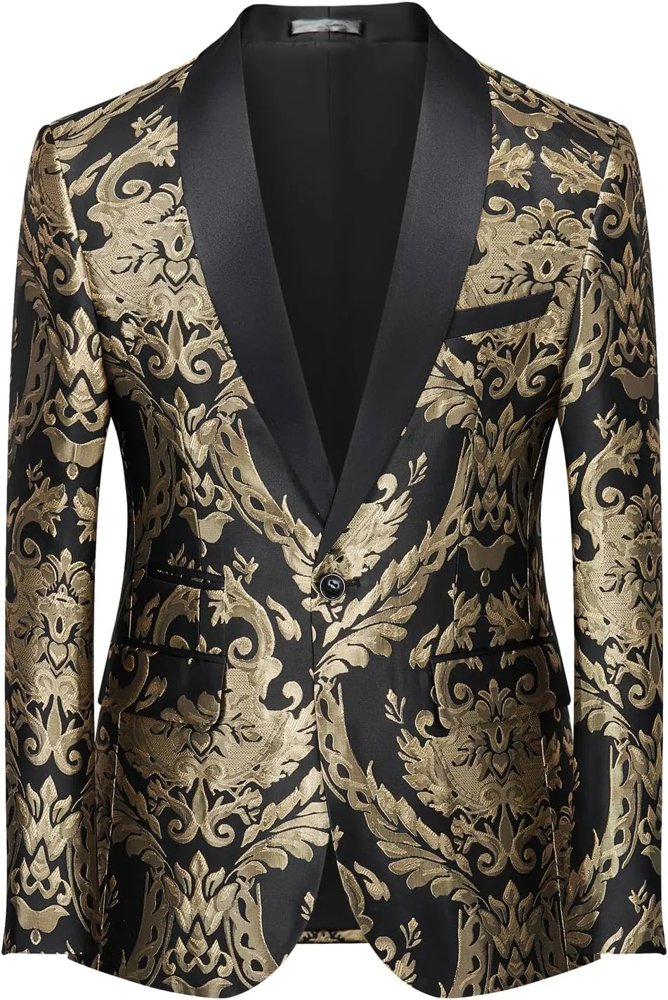 Tuxedo Suits for Men 2 Piece Regular Fit Suit Floral Blazer Jacket Waistcoat Pants Men Suit Set for Wedding Prom