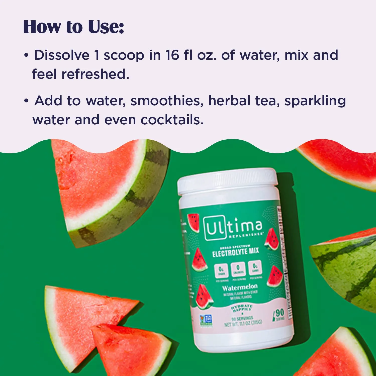 Ultima Replenisher Daily Electrolyte Powder Drink Mix – Sugar Free – Watermelon, 90 Servings – Hydration Powder with 6 Key Electrolytes and Trace Minerals – Keto Friendly, Vegan, Non-GMO