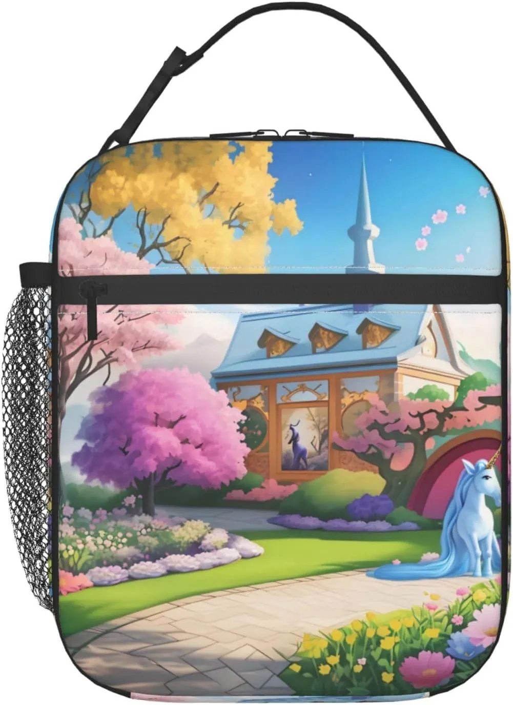 Unicorn Fairy Tale Lunch Tote Bag,Food Handbags Case For Women Lunch Box Insulated Lunch Container