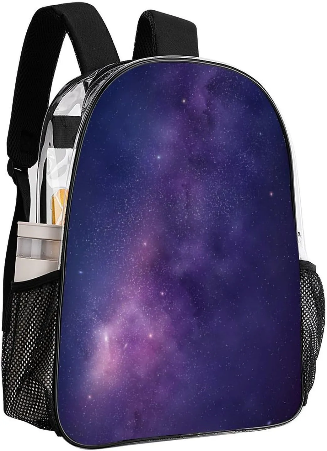 Universe Galaxy Outer Space Clear Backpacks PVC Transparent Laptop Backpack Multipurpose Double Shoulder Bag for Men Women Gifts