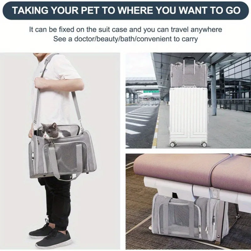 Up To 25Lbs Waterproof Carrier - Large Soft Sided Pet Carrier