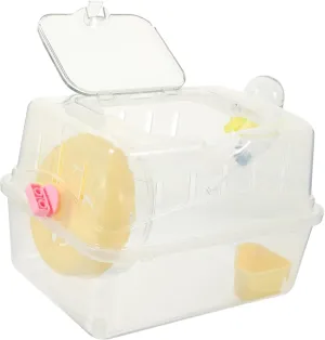 UPKOCH Hamster Transparent Cage with Roof Portable Pet Mouse Travel Carrier Hamster Nursery Container for Pets
