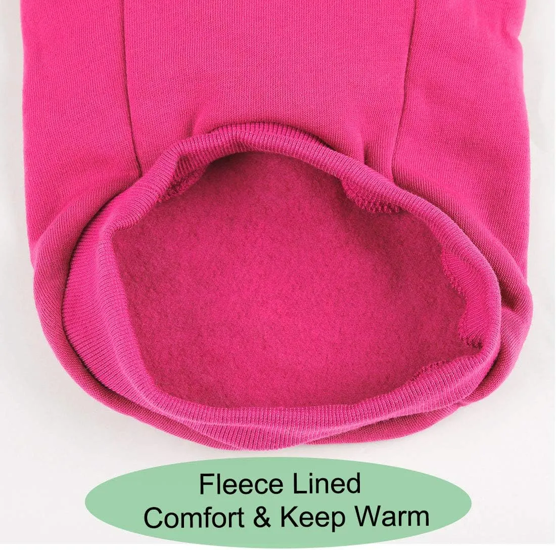 uxcell 1 Pack Hoodies for Dogs, Pet Clothes Sweaters, Soft and Comfy Basic Dog Hoodie Sweatshirt in Fuchsia Size M Back Length 10.2"