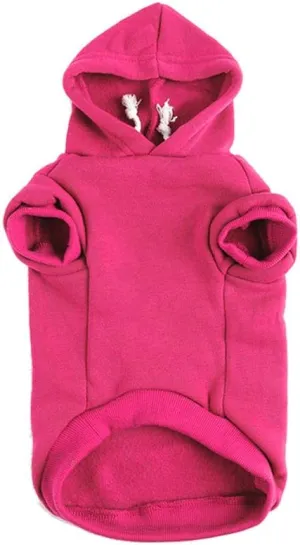 uxcell 1 Pack Hoodies for Dogs, Pet Clothes Sweaters, Soft and Comfy Basic Dog Hoodie Sweatshirt in Fuchsia Size M Back Length 10.2"