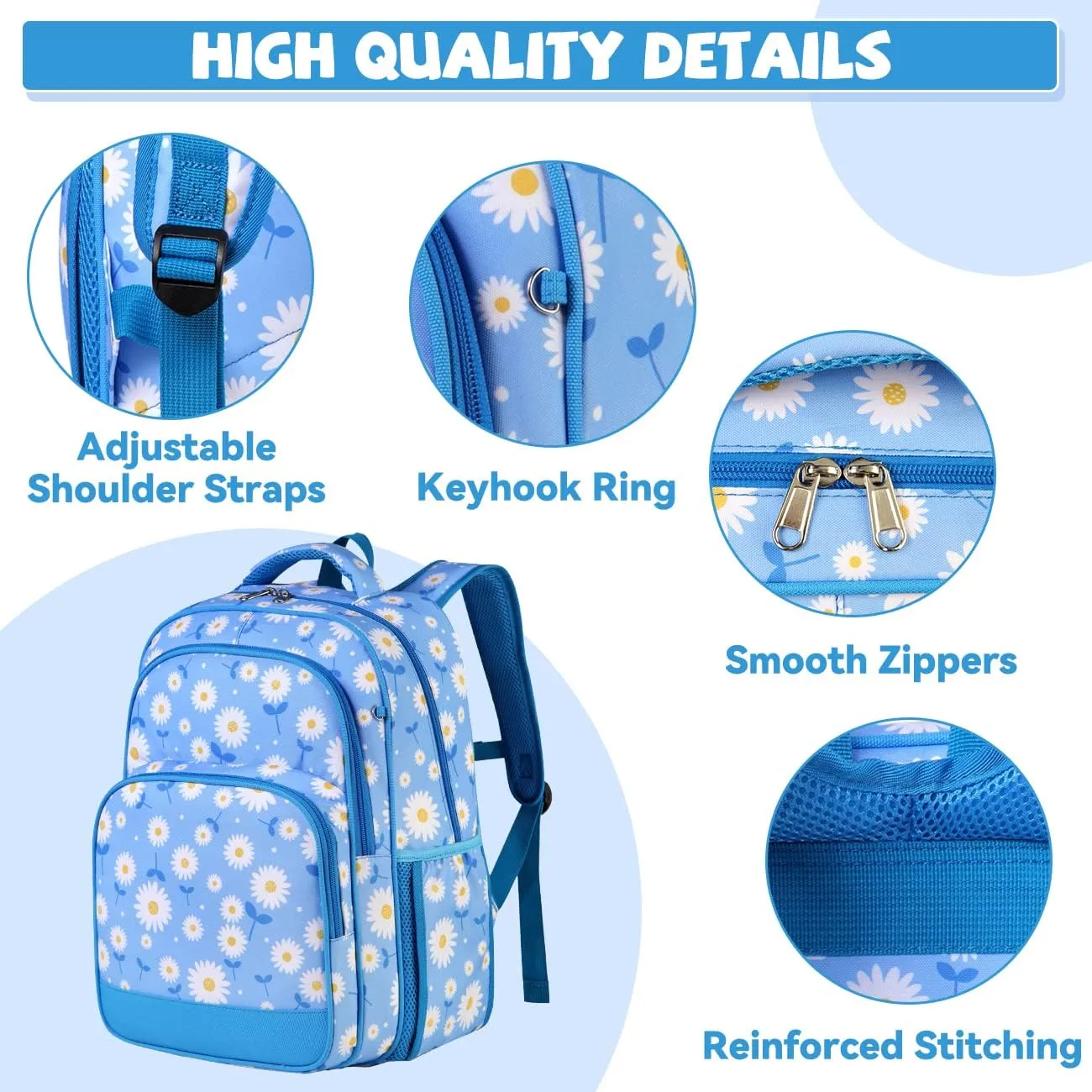 VASCHY Kids backpacks, 16in Water Resistant Boys Girls Backpack for Preschool/Primary/Elementary School Bookbag