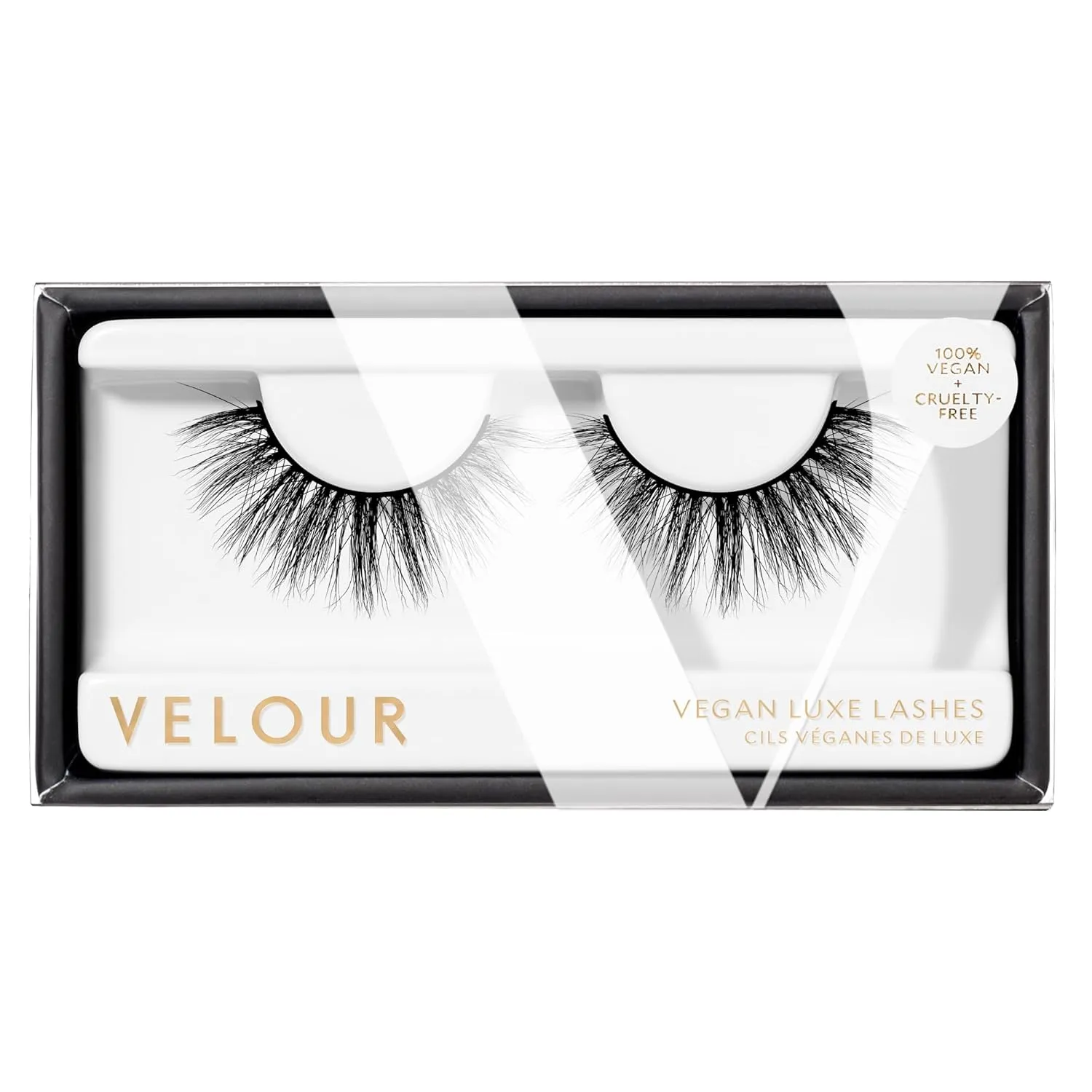 Velour Vegan Luxe Eyelashes, Luxurious Natural False Lashes, Lightweight, Reusable, Handmade Fake Lash Extensions, Wear up to 25 Times, 100% Vegan Mink, Soft & Comfortable, All Eye Shapes