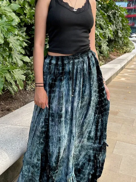 Velvet Flowy Skirt