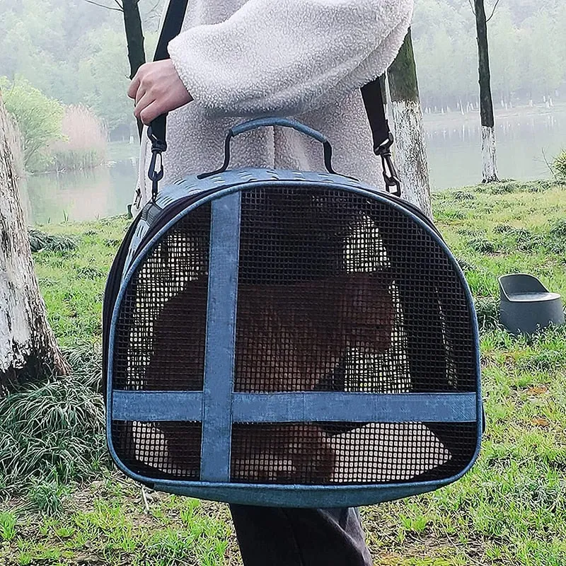 Ventilated Mesh Windows Pet Carrier