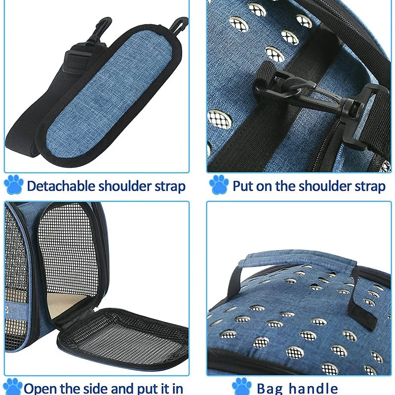 Ventilated Mesh Windows Pet Carrier