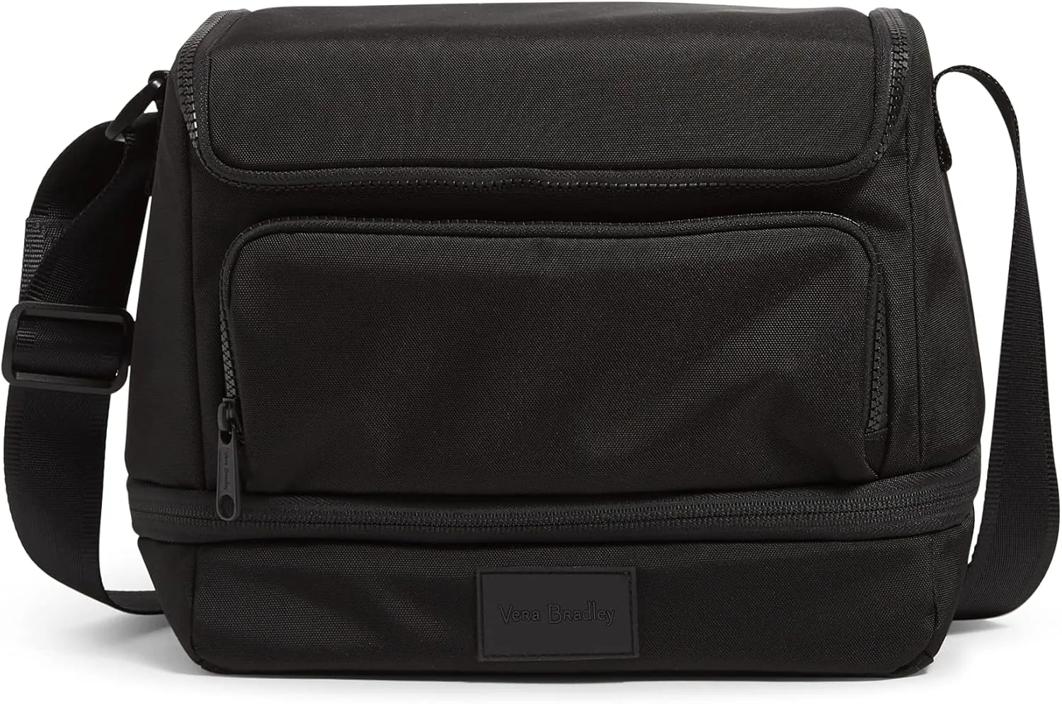 Vera Bradley Women's Recycled Lighten Up Reactive Expandable Cooler Lunch Bag, Black, One Size