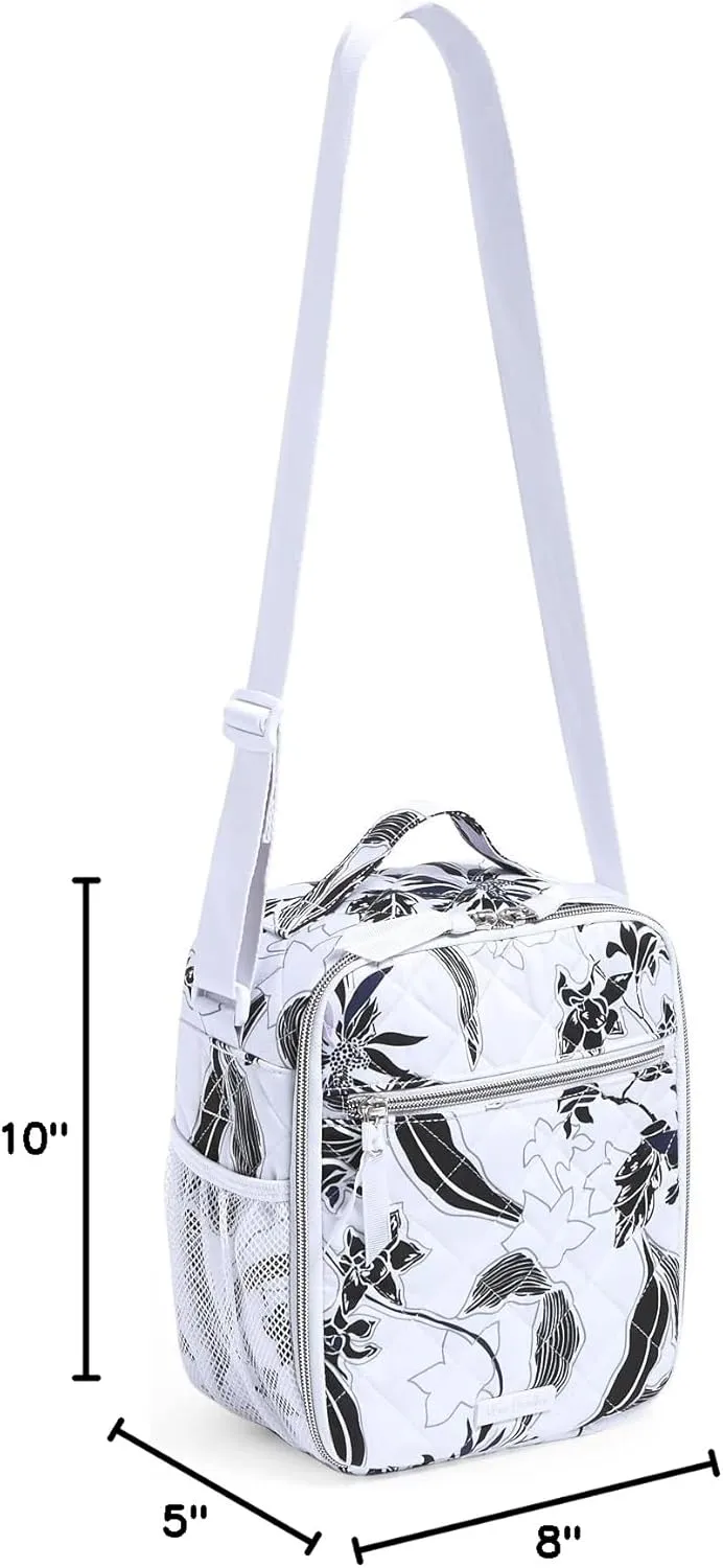 Vera Bradley Women's Women's Performance Twill Deluxe Lunch Bunch Lunch Bag, Twilight Garden, One Size