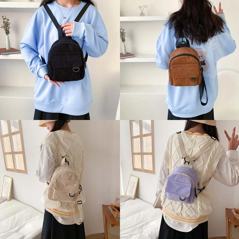 Vintage Mini Leather Backpack for Women