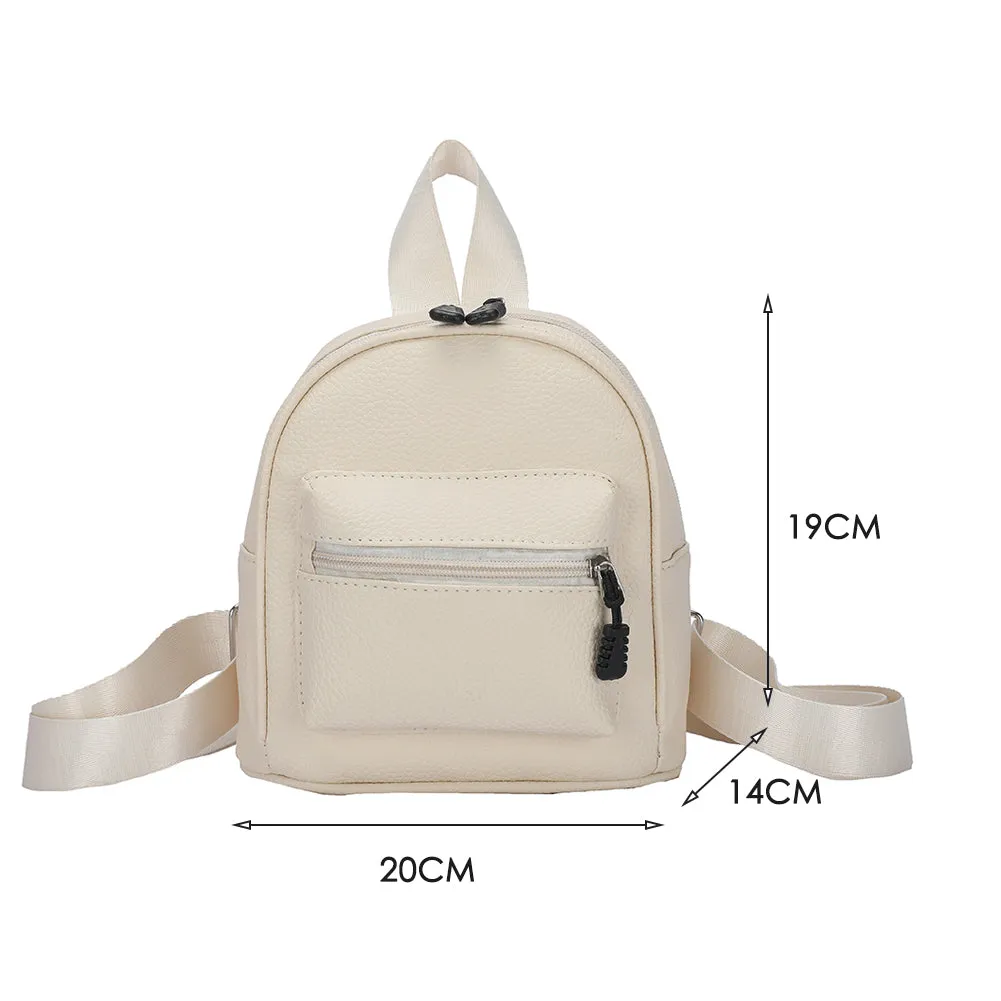 Vintage Mini Leather Backpack for Women