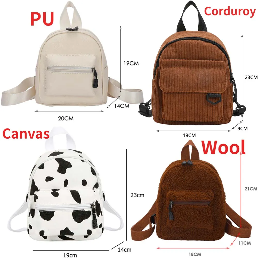 Vintage Mini Leather Backpack for Women