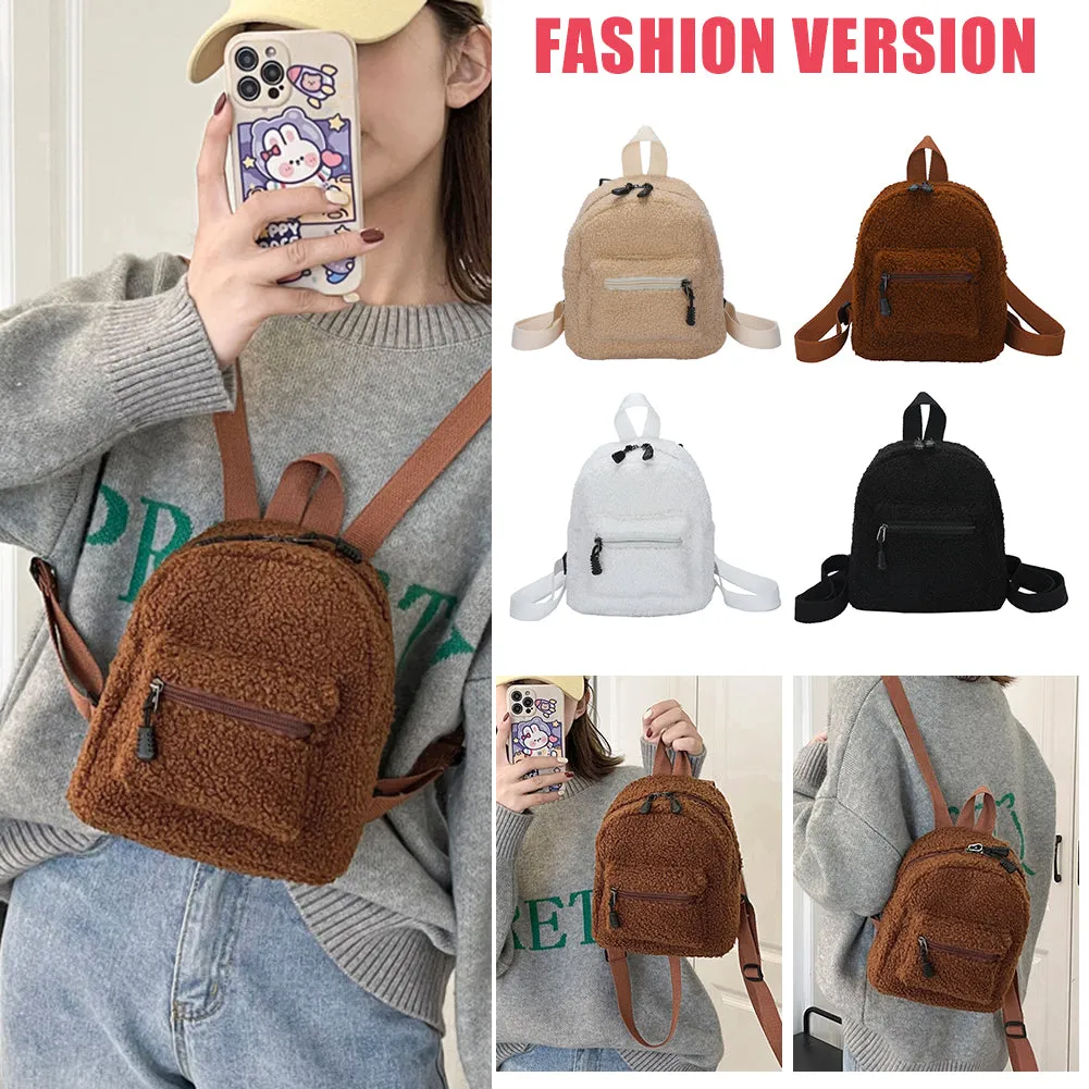 Vintage Mini Leather Backpack for Women