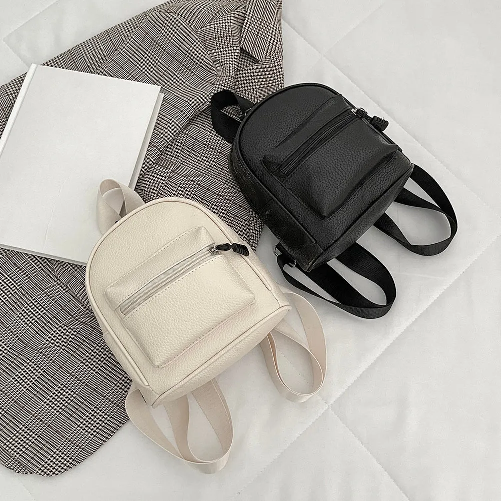 Vintage Mini Leather Backpack for Women