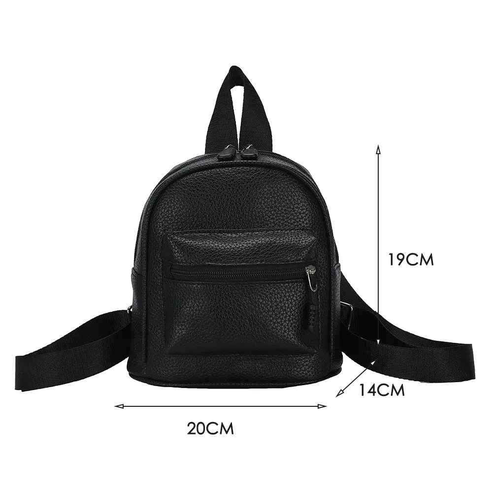 Vintage Mini Leather Backpack for Women