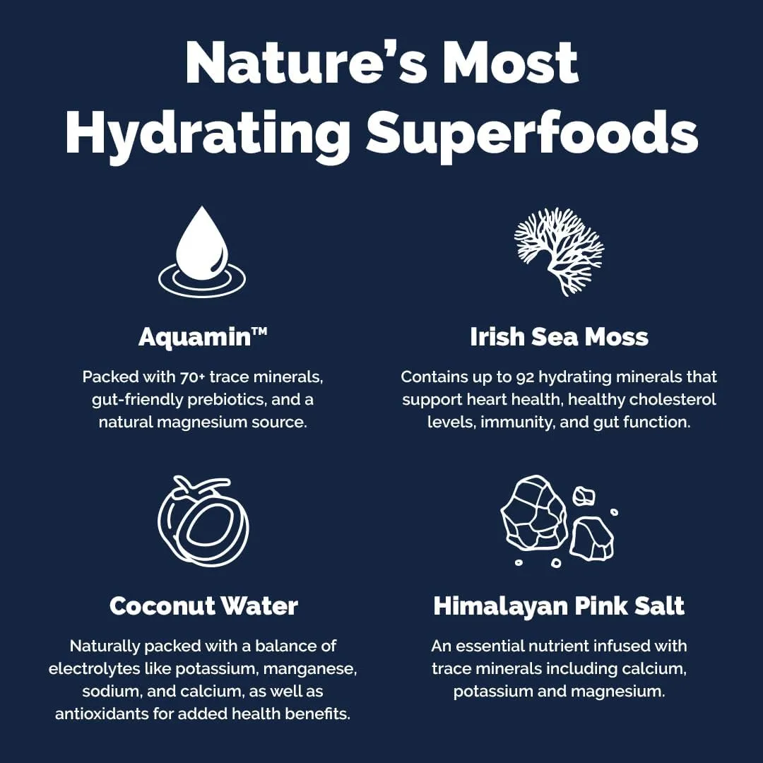 Voli Hydration Electrolytes Powder Packets - Drink Mix - Riptide Raspberry, 15 Ct - Superfoods & Minerals - Coconut Water, Aquamin Magnesium, Himalayan Pink Salt & Irish Sea Moss - No Added Sugar