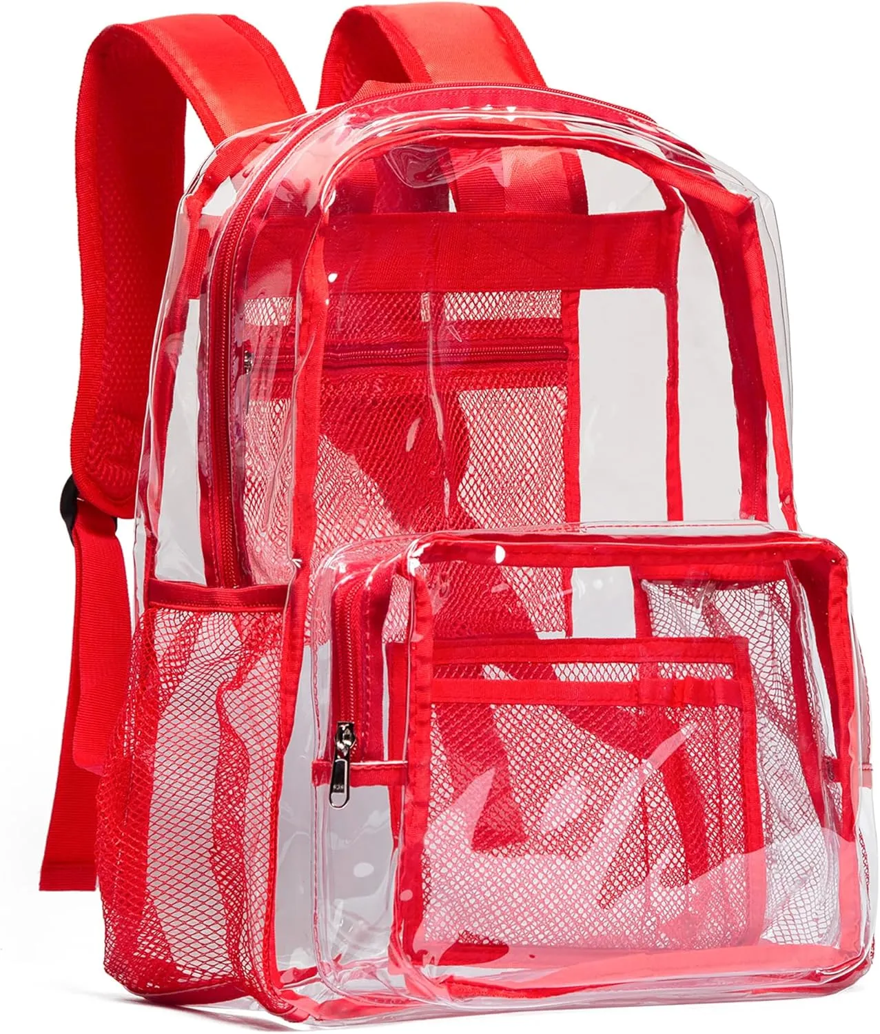 Vorspack Clear Backpack - Heavy Duty PVC Transparent See Through Backpack for College & Workplace