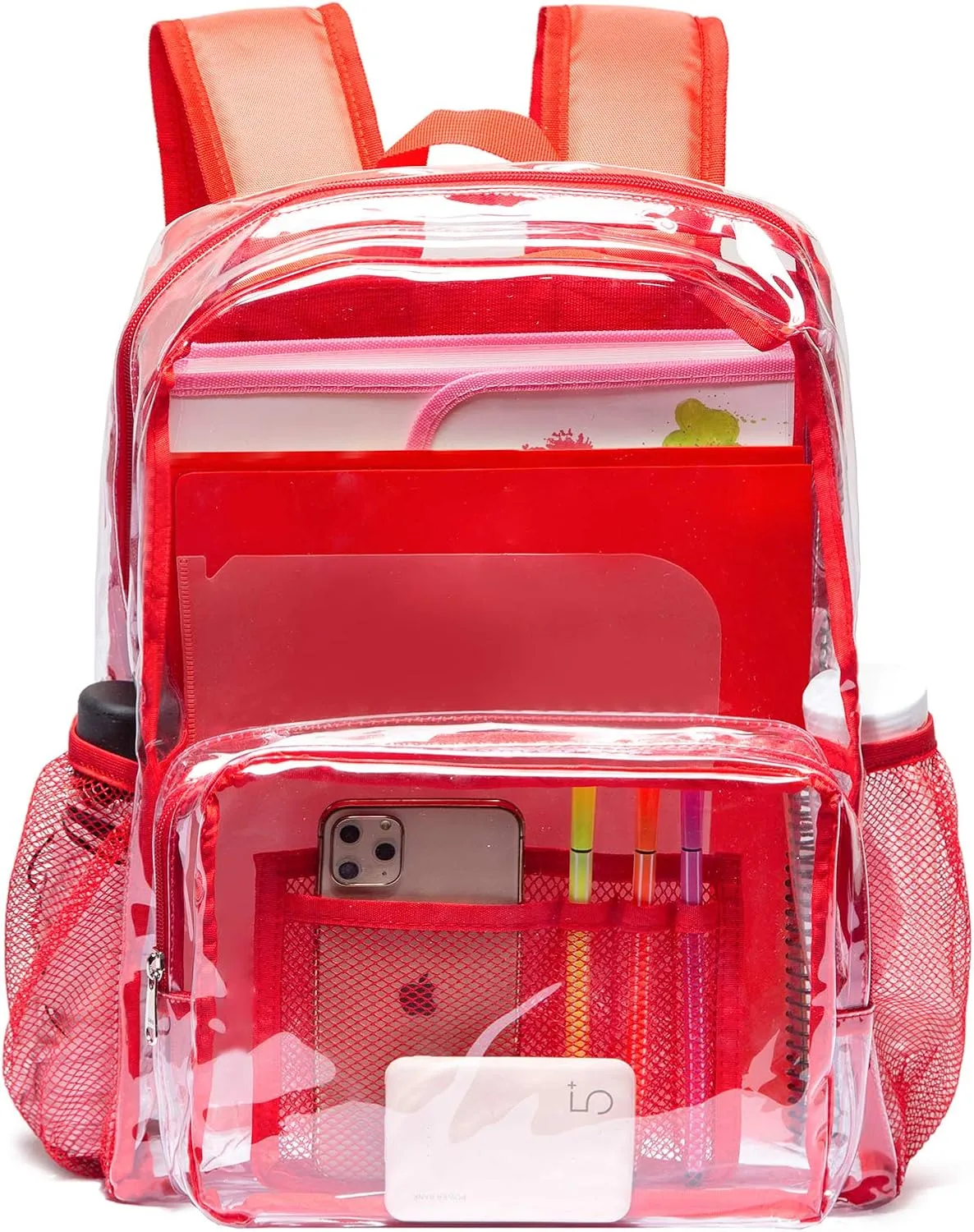 Vorspack Clear Backpack - Heavy Duty PVC Transparent See Through Backpack for College & Workplace