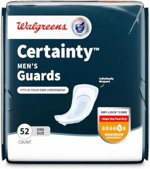 Walgreens Certainty Bladder Protection Guards for Men, Extra Absorbency, 52 ea by Walgreens