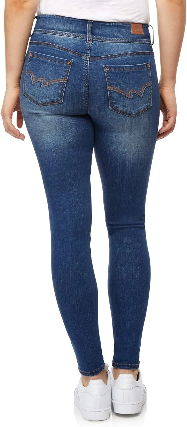 WallFlower Women's Size Flirty Curvy Skinny High Rise Insta Stretch Juniors Jeans (Standard and Plus)