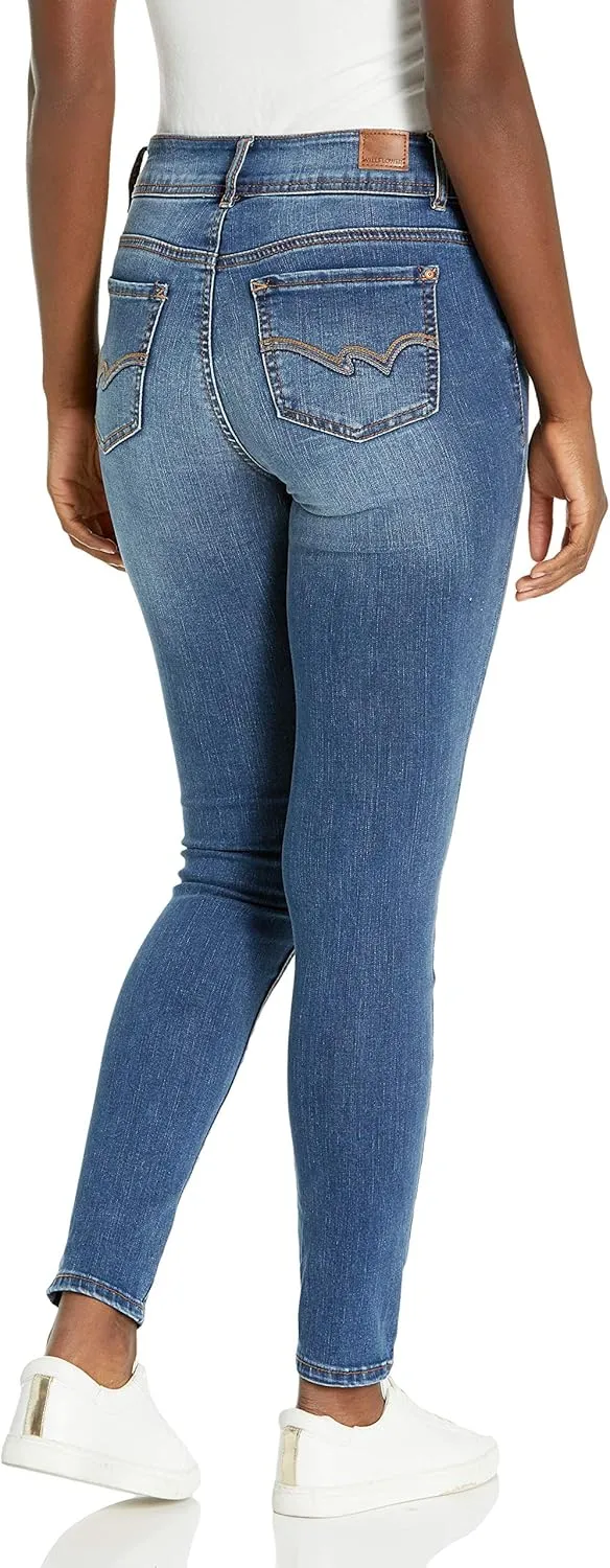 WallFlower Women's Size Flirty Curvy Skinny High Rise Insta Stretch Juniors Jeans (Standard and Plus)