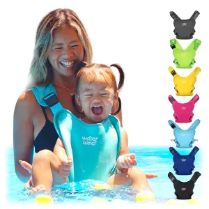 WaterLand Baby Carrier - Innovative Carrier You Can Use Both in Water & Land - Waterproof Infant Chest Holder with Adjustable Straps, Lightweight Toddler Harness for Pool & Beach (Light Blue Sky)