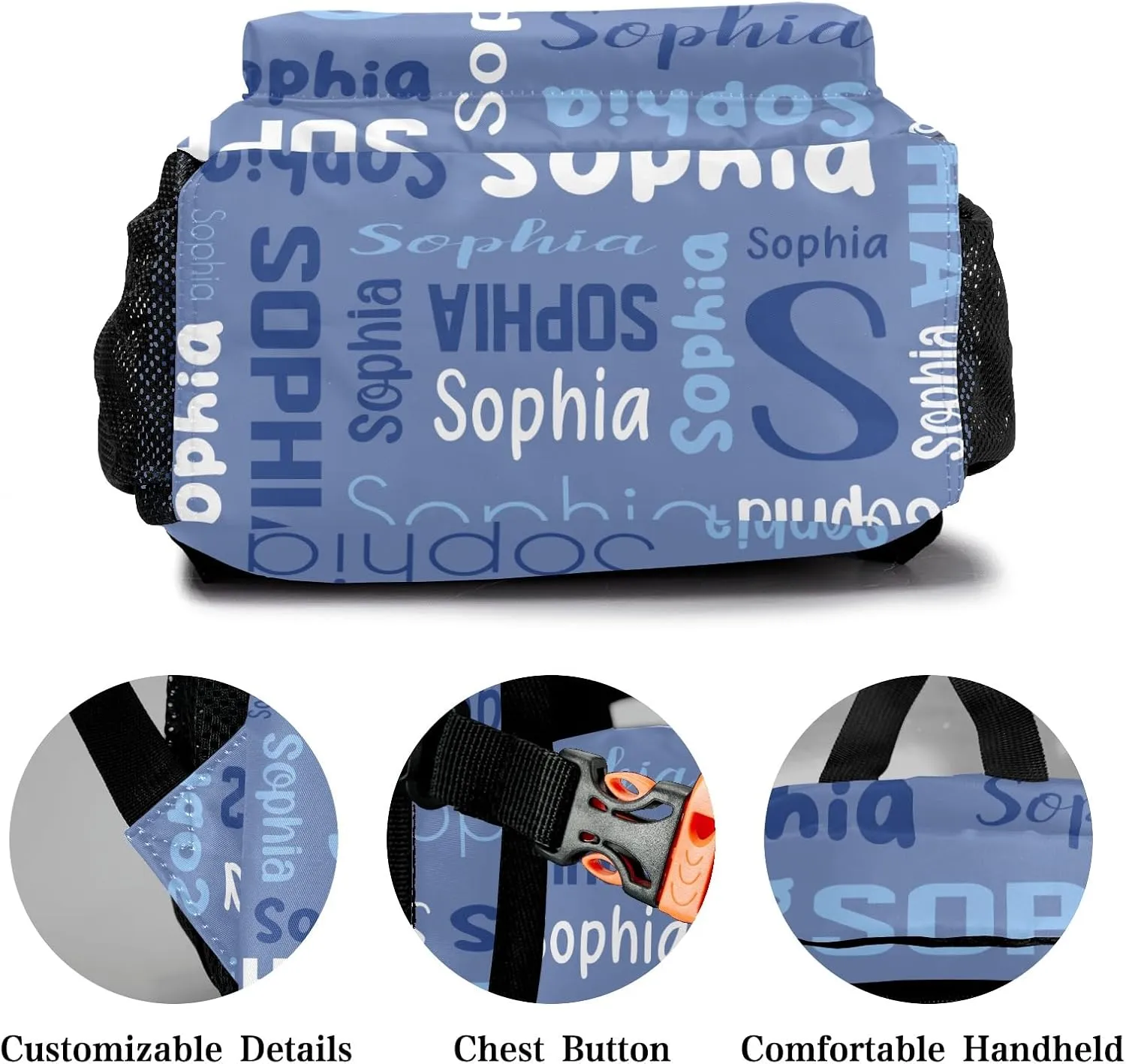 Waterproof Personalized Bookbag Custom Backpack with Name for Elementary Girls Boys, Unique Customized School Book Bag, Customize Back Pack Gift for Kids, 1 Pack