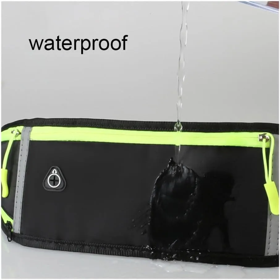 Waterproof Running Waist Bag for Men & Women | Sports Phone Holder | Gym & Cycling Belt | Portable Hydration Pack(Black)