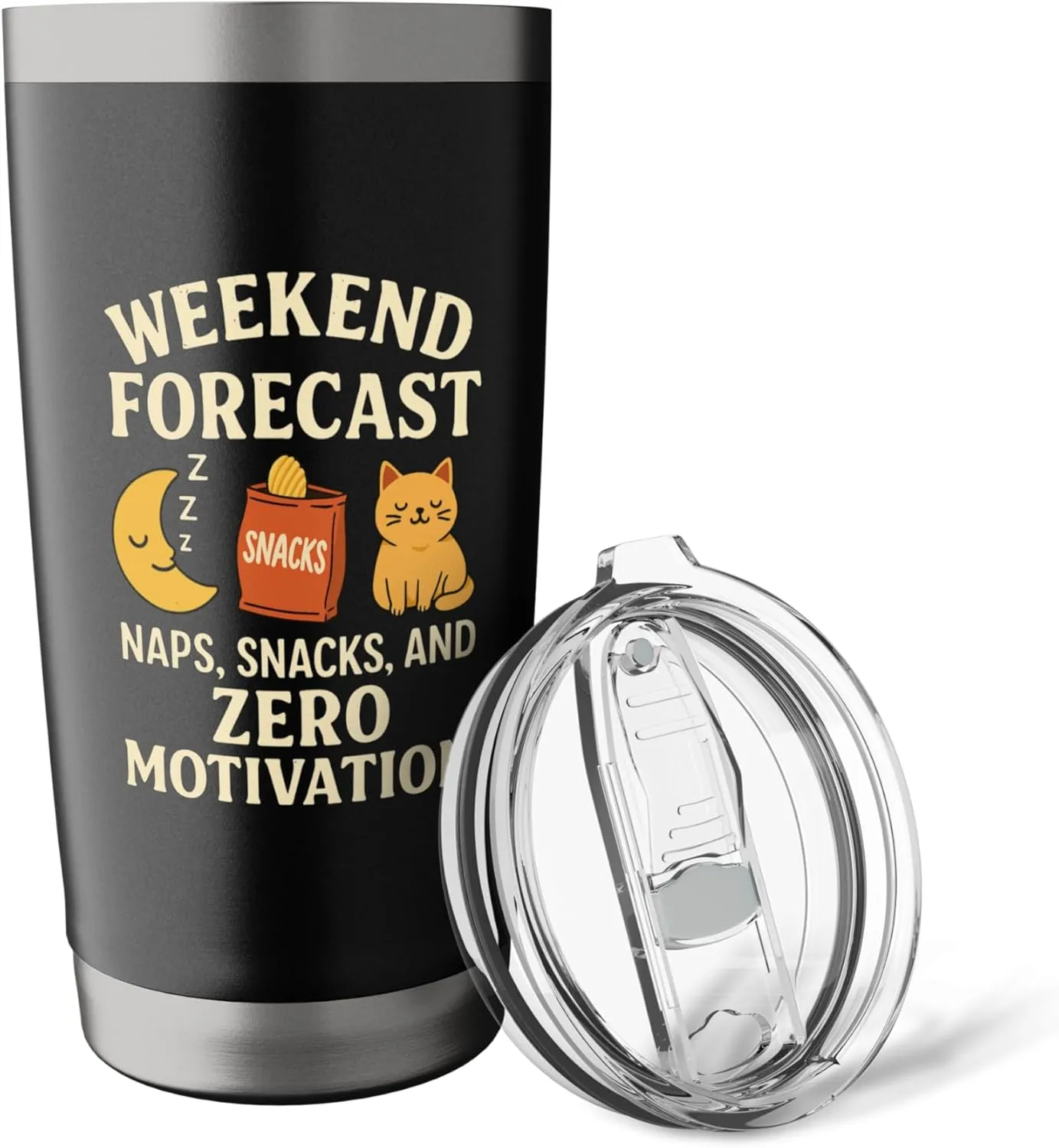 Weekend Forecast: Naps, Snacks, and Zero Motivation Stainless Steel Insulated Tumbler