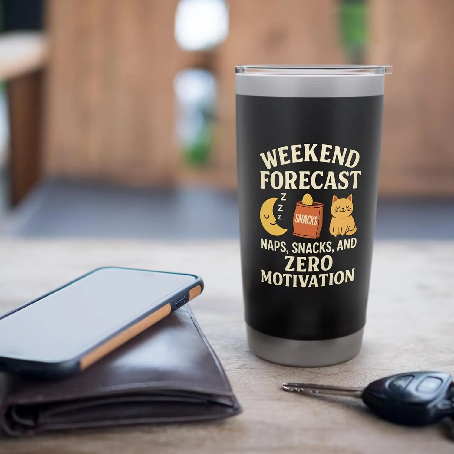 Weekend Forecast: Naps, Snacks, and Zero Motivation Stainless Steel Insulated Tumbler