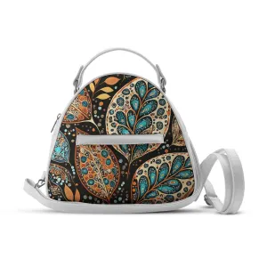 White Mini Voyage Backpack Leafscape