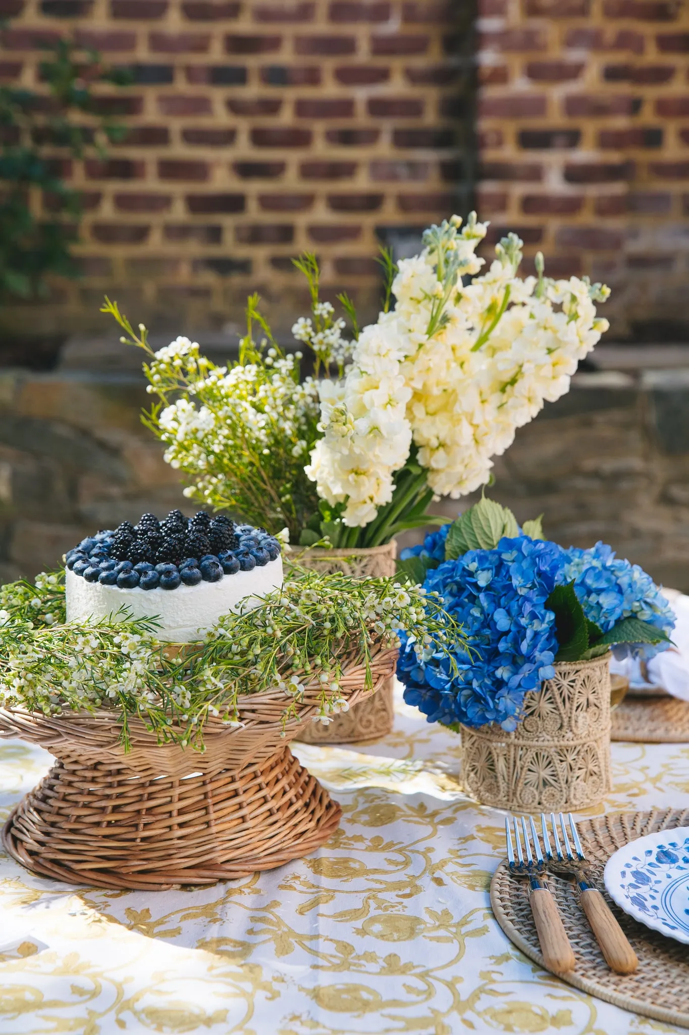 Wicker Cake Stand