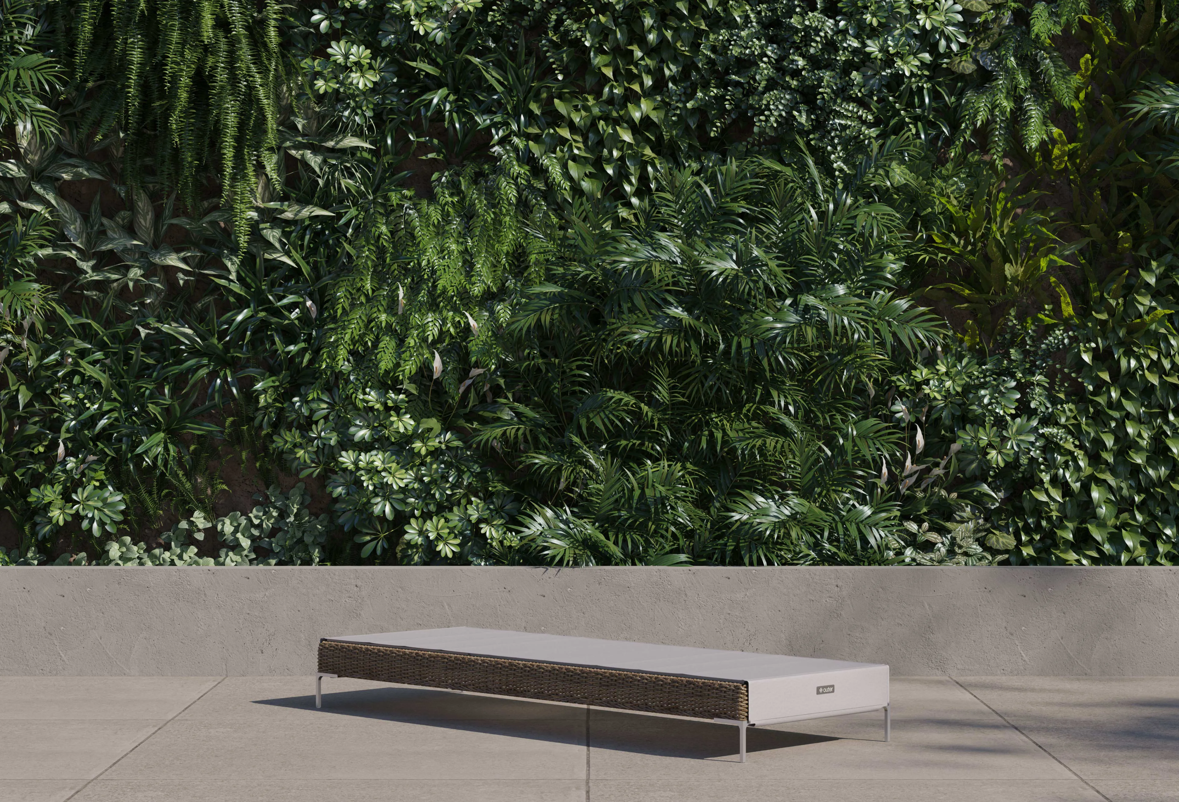 Wicker Outdoor Core Chaise Lounge By Outer